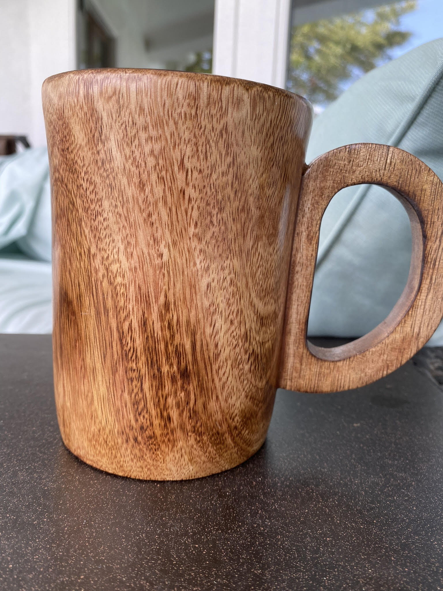 Brown Ceramic Coffee Mug 8.5 oz - Handmade Rustic Stoneware