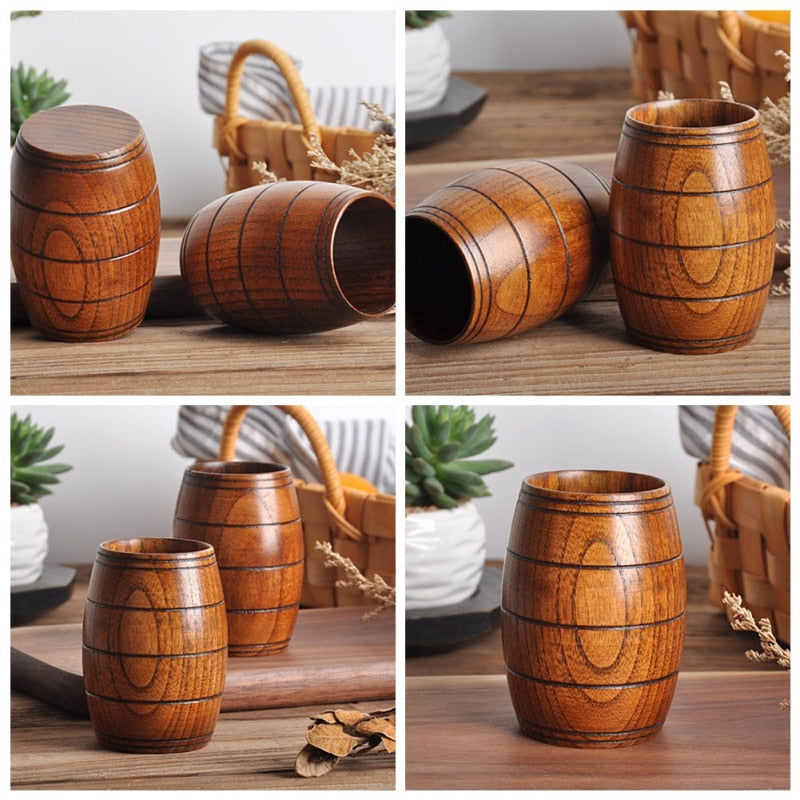 Handmade Natural Spruce Wooden Mugs – The Curiosity Cafe